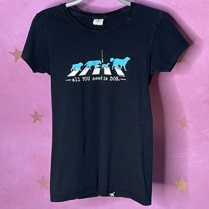 All You Need Is Dog Beatles Crosswalk Tee Dog Is Good Small